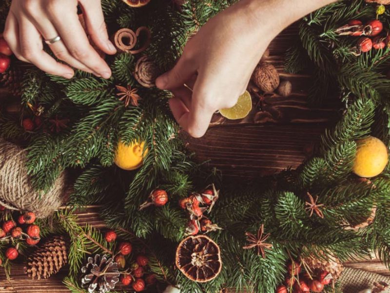 Christmas Wreath Tile